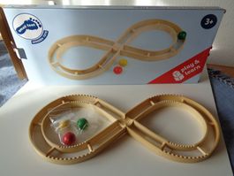 Holzkugelbahn Liegende Acht / Motorik Acht, Bambus, NEU!
