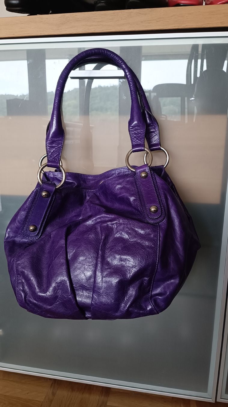 Borse da donna: Schicke Handtasche lila, Leder – Usato da Baden venduto da zuppel 1