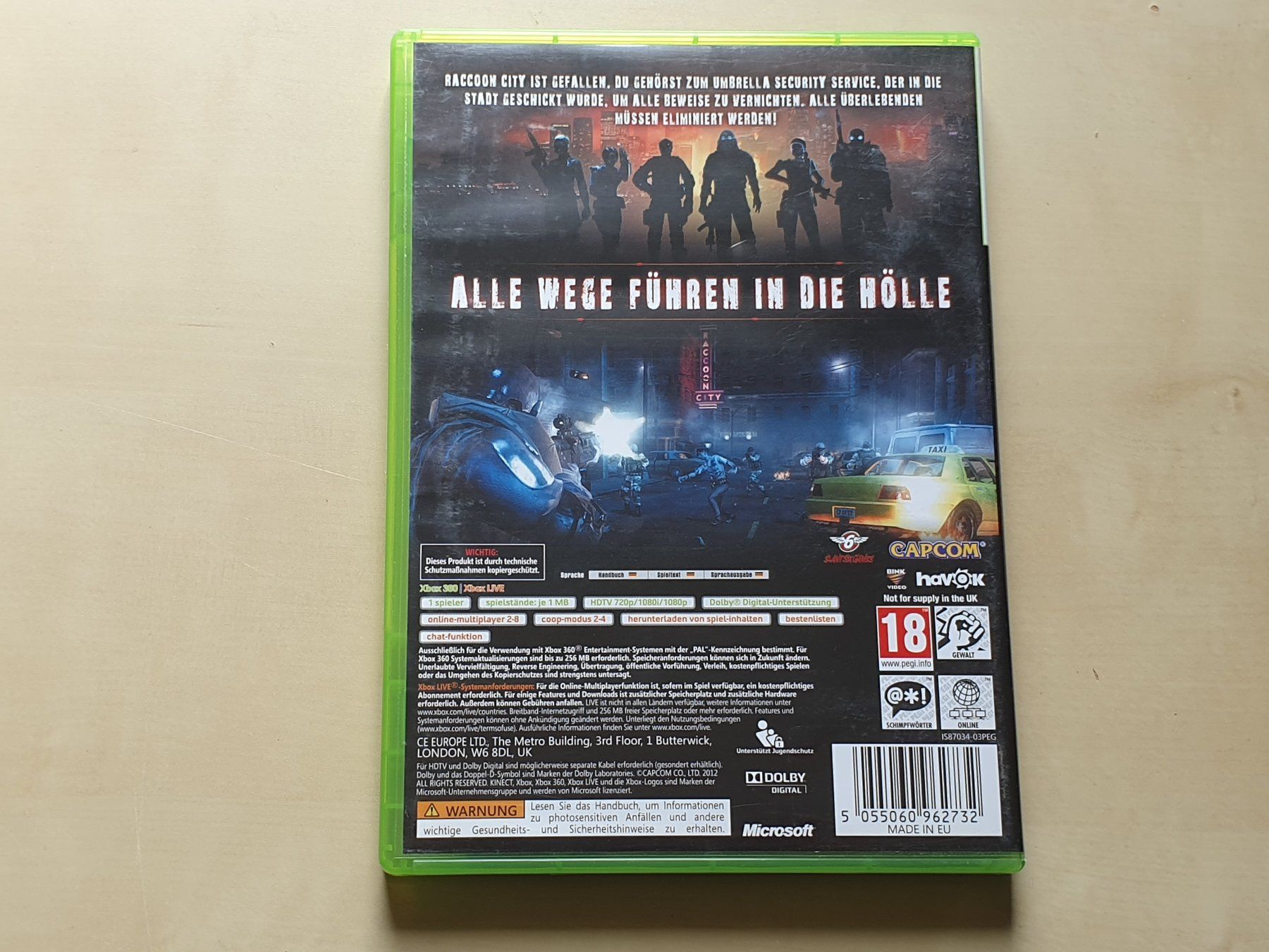 Microsoft Spiele: Resident Evil Operation Raccoon City – Gebraucht aus Stansstad von collectorsshop 1