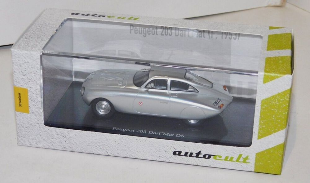 Miniature Peugeot 203 Darl'Mat - Autocult 1/43 - Résine Grise - Neuve