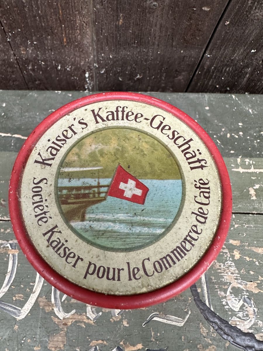 Barattoli: Antike Blechdose Kaiser's Kaffee-Geschäft Schweiz – Usato da Villmergen venduto da Bezdupe 1