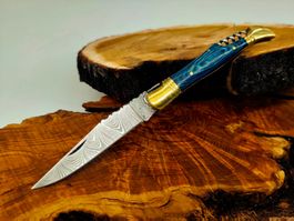 Laguiole Damast Messer Klappmesser echtes Damastmesser