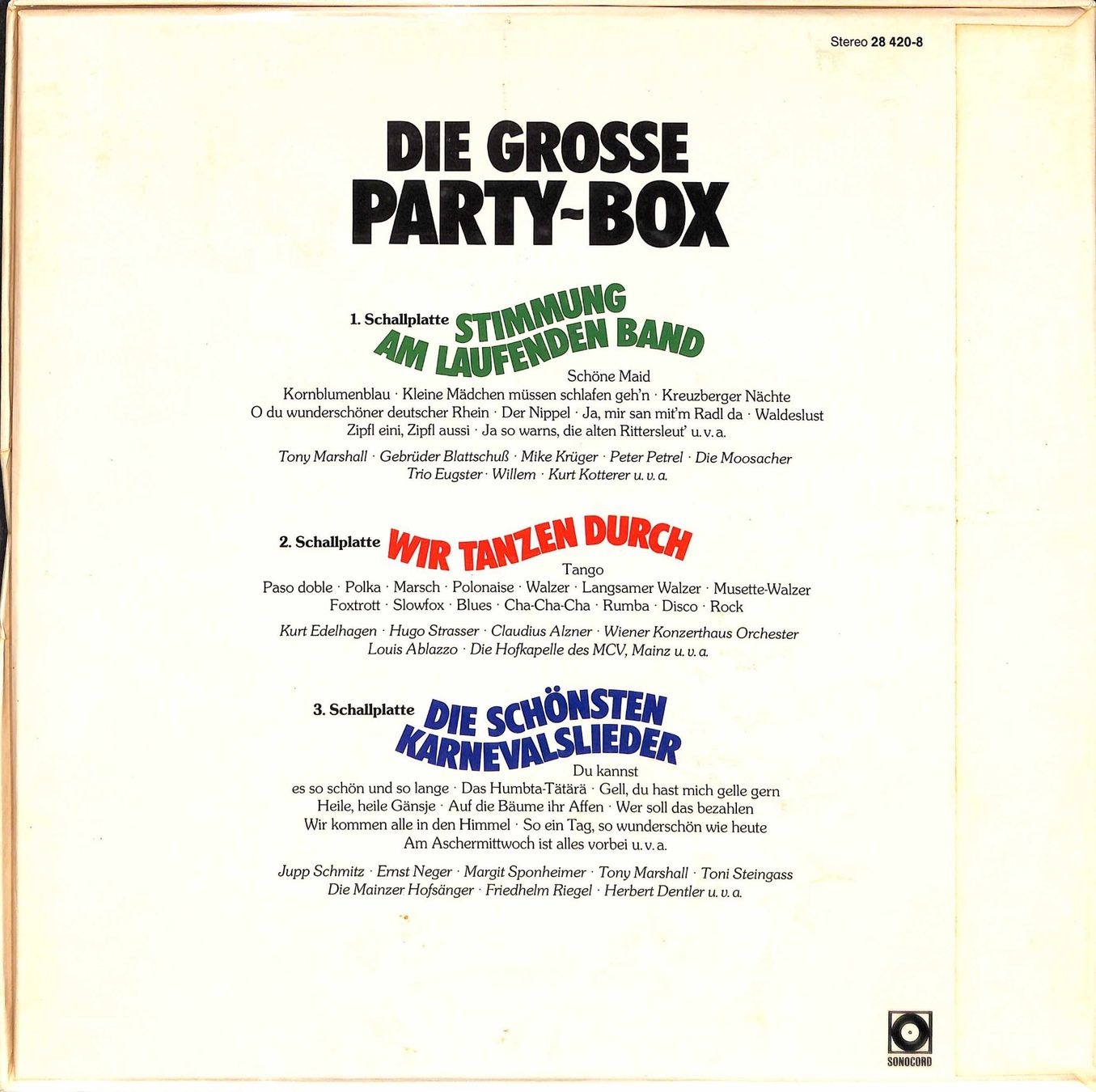 Schallplatten: LP: Die grosse Party-Box - 3LPs – Gebraucht aus Trimmis von Dres2 1