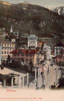 Montreux, détail d'une rue, circulée 1921 (Guggenheim)