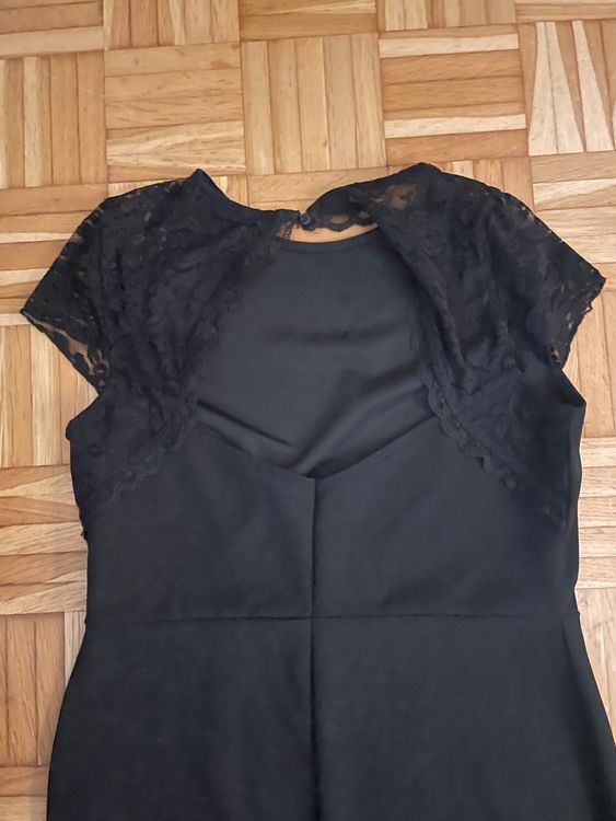 Schwarzes Kleid mit Spitzen, Grösse S/M, wie neu 2