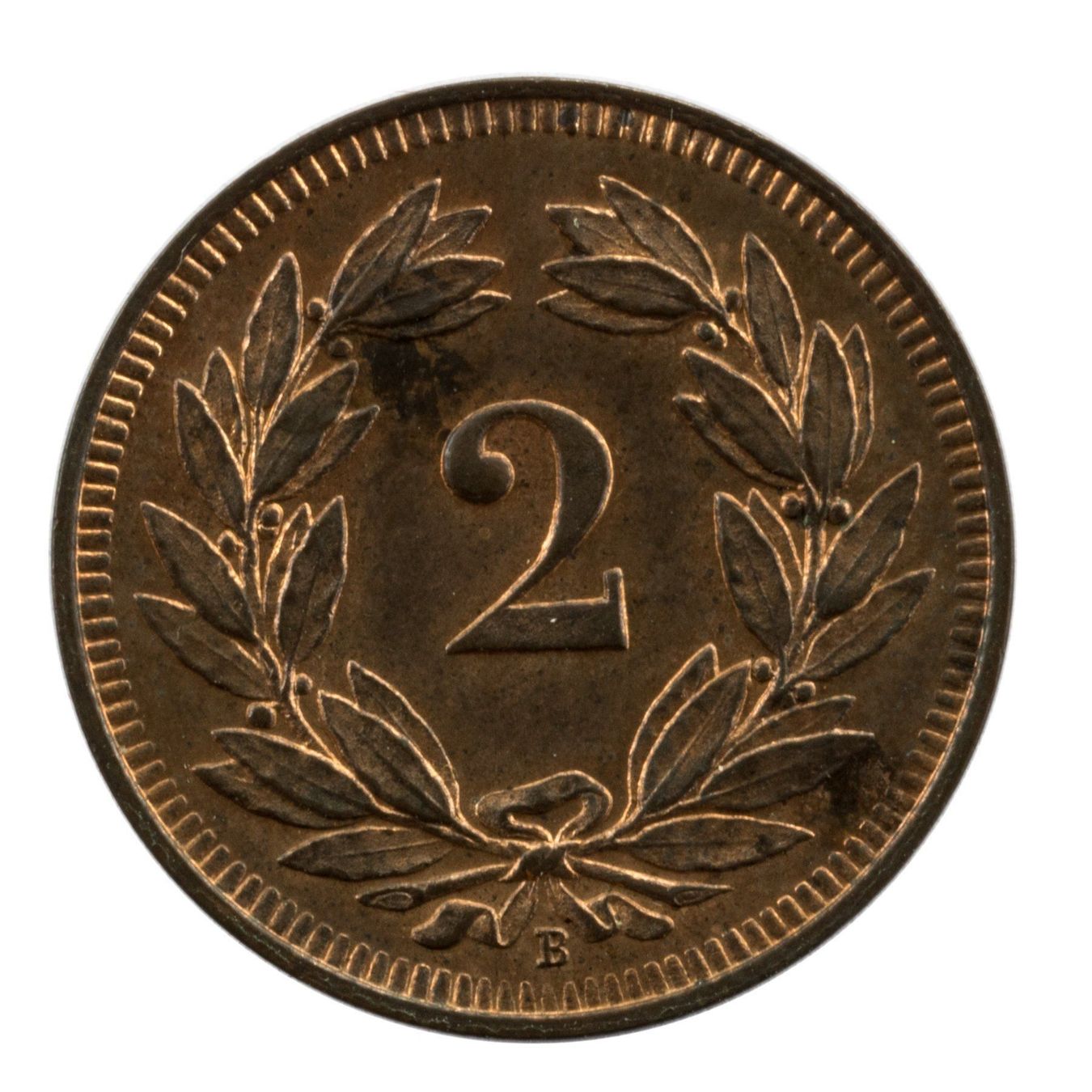 Alle Münzen: Schweiz / Suisse - 2 Rappen - 1913 – Gebraucht aus Rotkreuz von Swiss-Coins 1