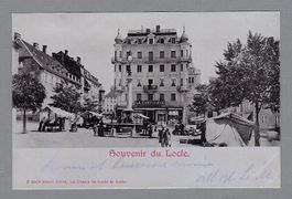 1902, LE LOCLE, MARCHÉ, ANIMÉE, TRÈS BELLE CARTE