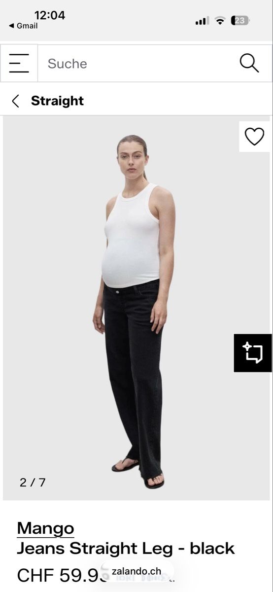 Mango Jeans: Schwangerschafts Jeans Schwarz Mango – Usato da Zürich venduto da LailaFrauenfelder 1