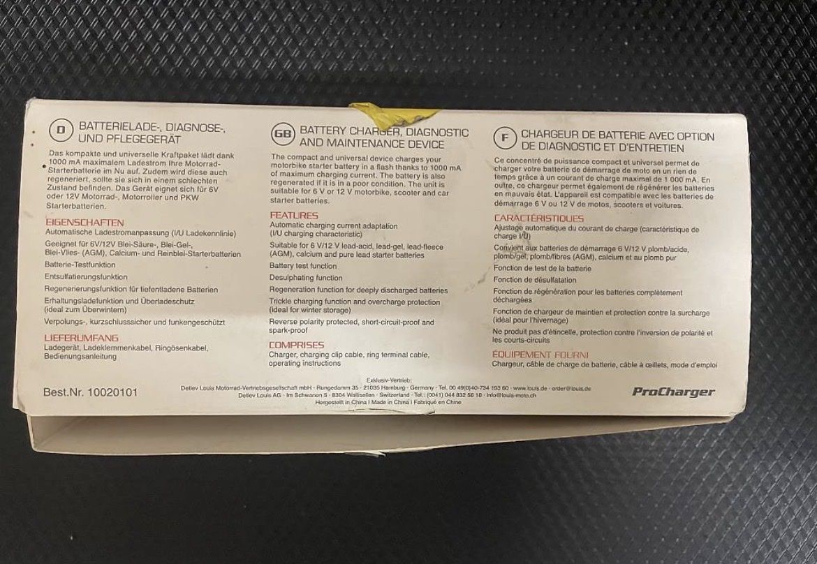 Caricabatterie: PROCHARGER 1.000 – Usato da Hitzkirch venduto da DM_7 2