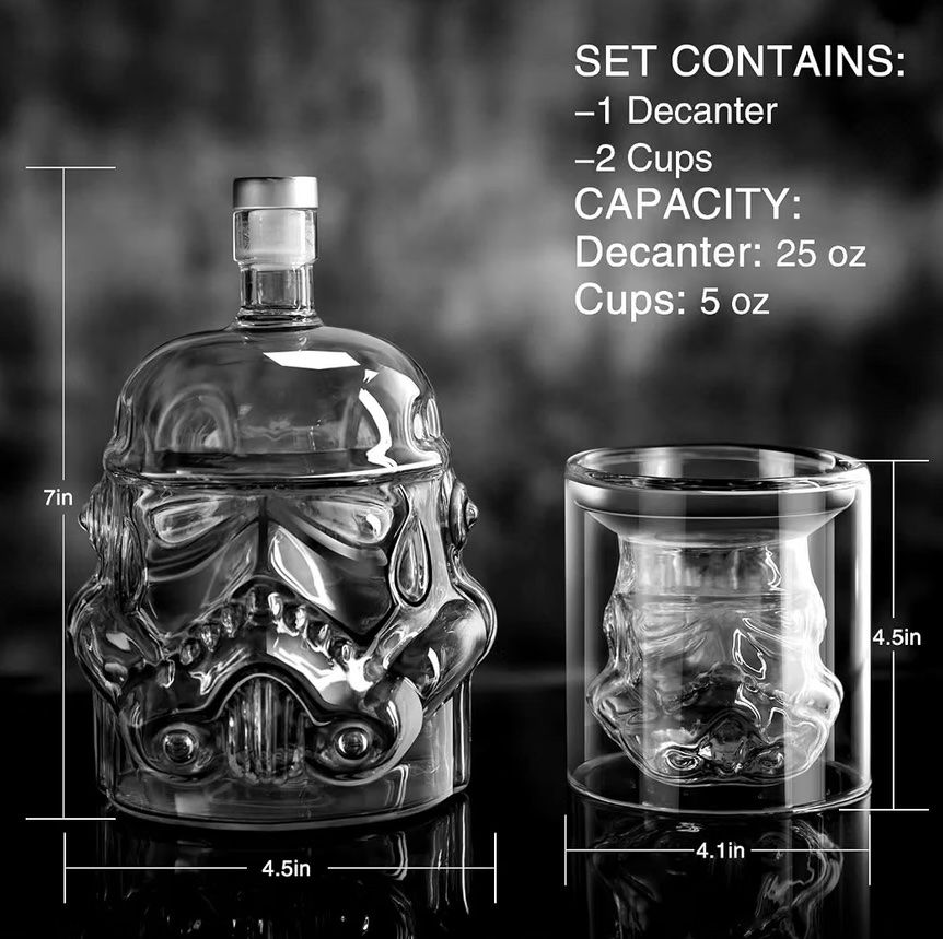Karaffen: Whisky Karaffe & 2 Gläser Set Stormtrooper Design – Neu und originalverpackt aus Basel von Seifehuesli 2