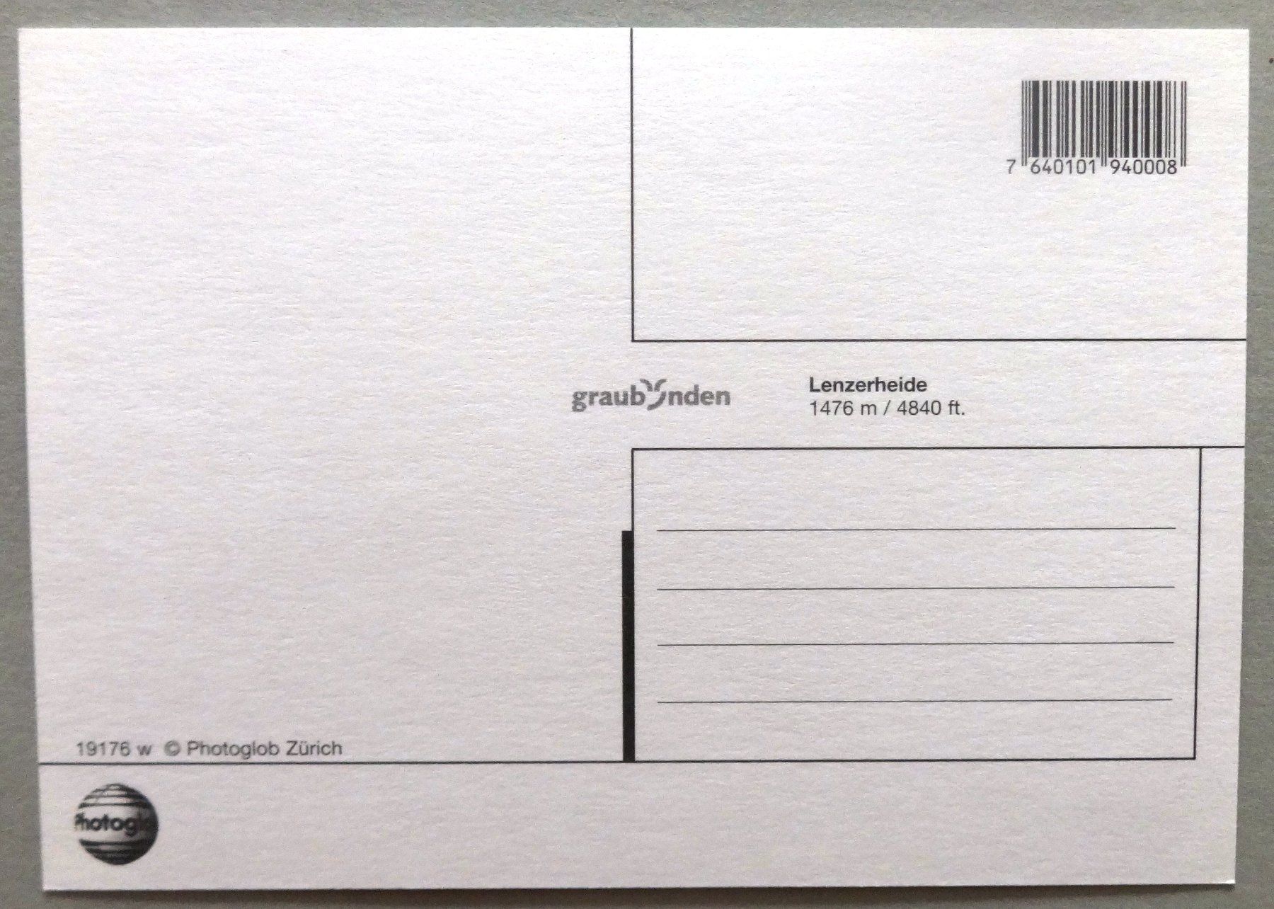 Cartoline postali: Lenzerheide 1476 m – Usato da Fétigny venduto da Billy2miny 1
