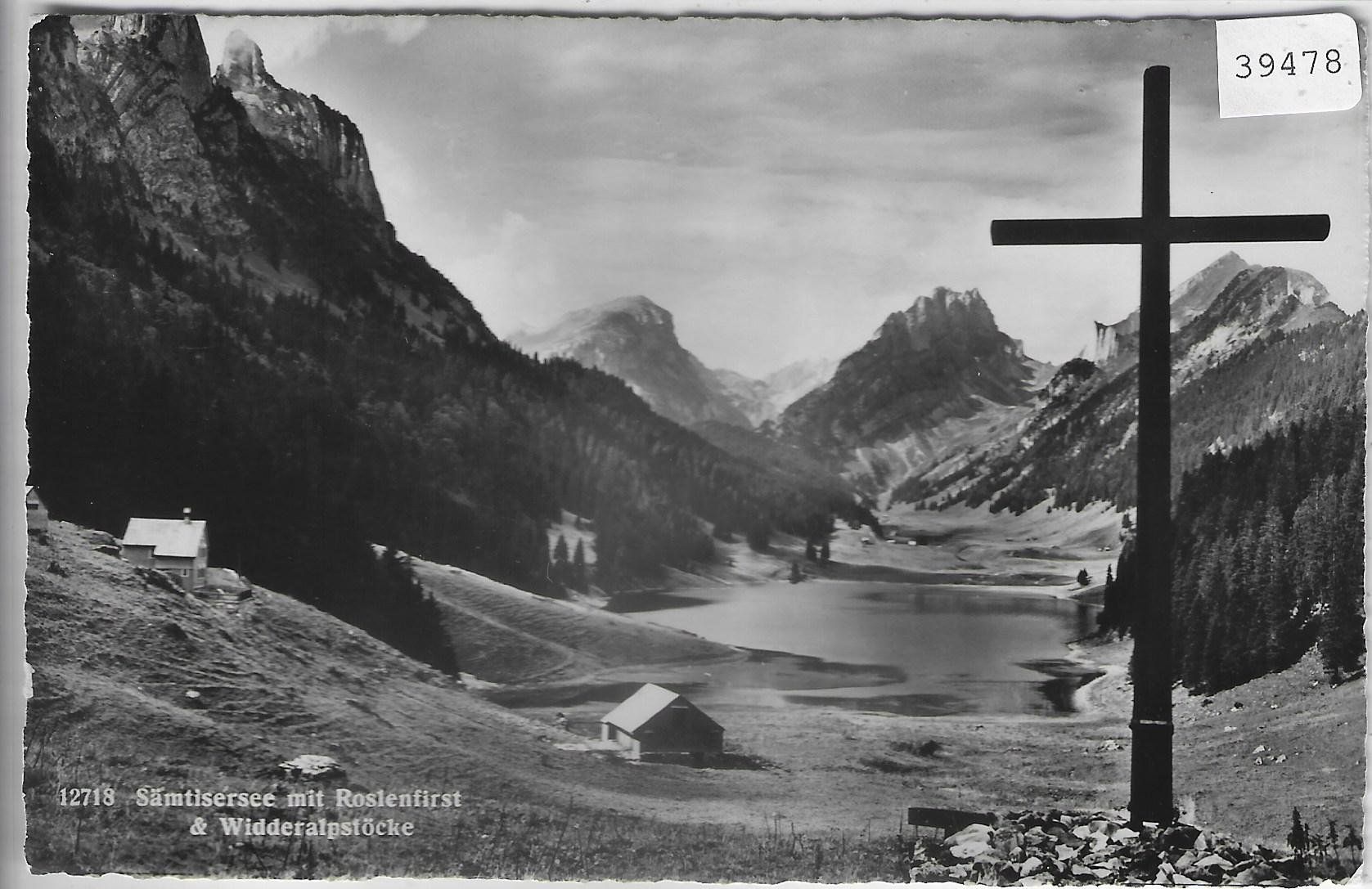 Cartoline postali: Sämtisersee mit Roslenfirst & Widderalpstöcke – Usato da Ettingen venduto da Kartenplanet