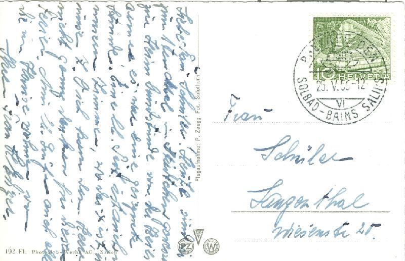 Cartoline postali: Rheinfelden - Sanatorium + 1956 – Usato da Emmenbrücke venduto da teestube 1