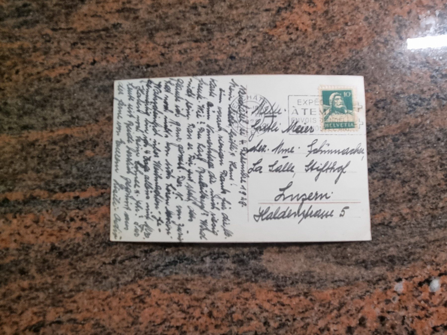 Cartes postales: Alte Ansichtskarte Kinder mit Blumen gebraucht 1948 – D'occasion à Trachslau par pos_8htb 1