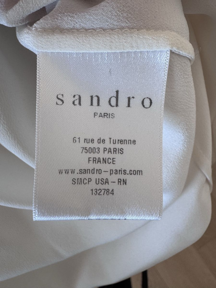 Sandro Camicette: Sandro Bluse Seide mit Rüschenkragen Grösse 34 – Usato da Schindellegi venduto da Lilie06 4