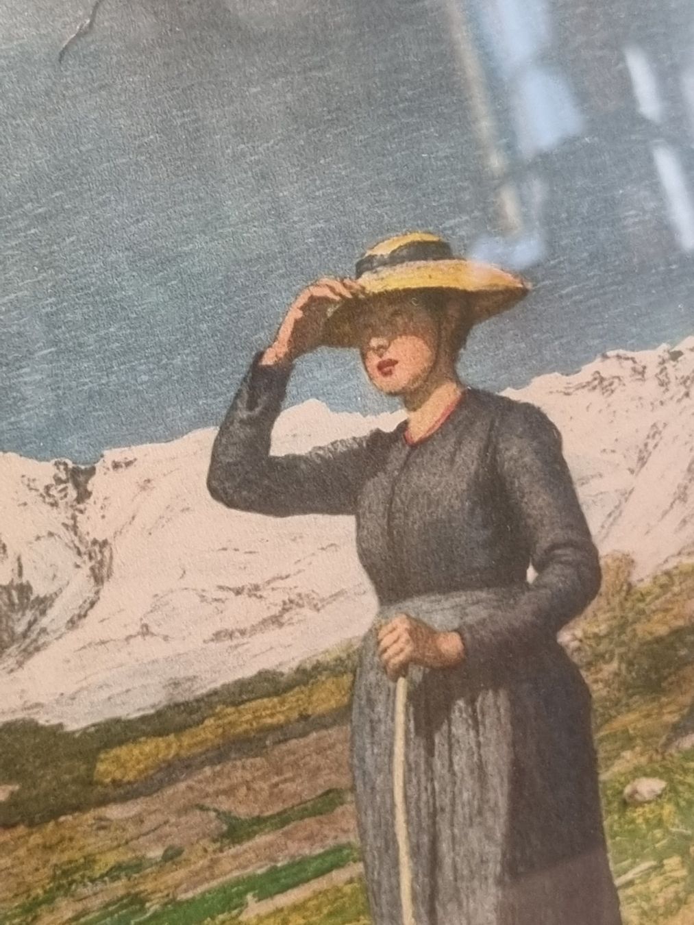 Foto & Immagini: Segantini Alpen Kunstdruck alt gerahmt – Usato da Scharnachtal venduto da devin03 1