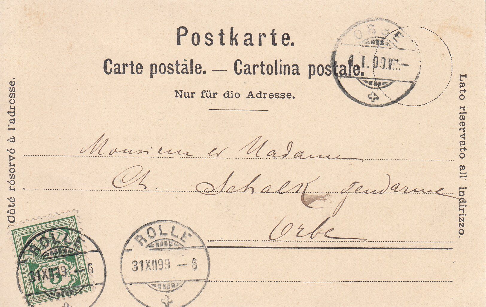 Cartoline postali: Rolle 1899 – Usato da Bürglen TG venduto da StampGraf 1