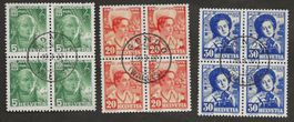 Schweiz Viererblock Pro Juventute 1936 gestempelt