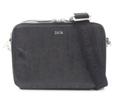 Dior Umhängetasche schwarz mit Logo Muster gebraucht