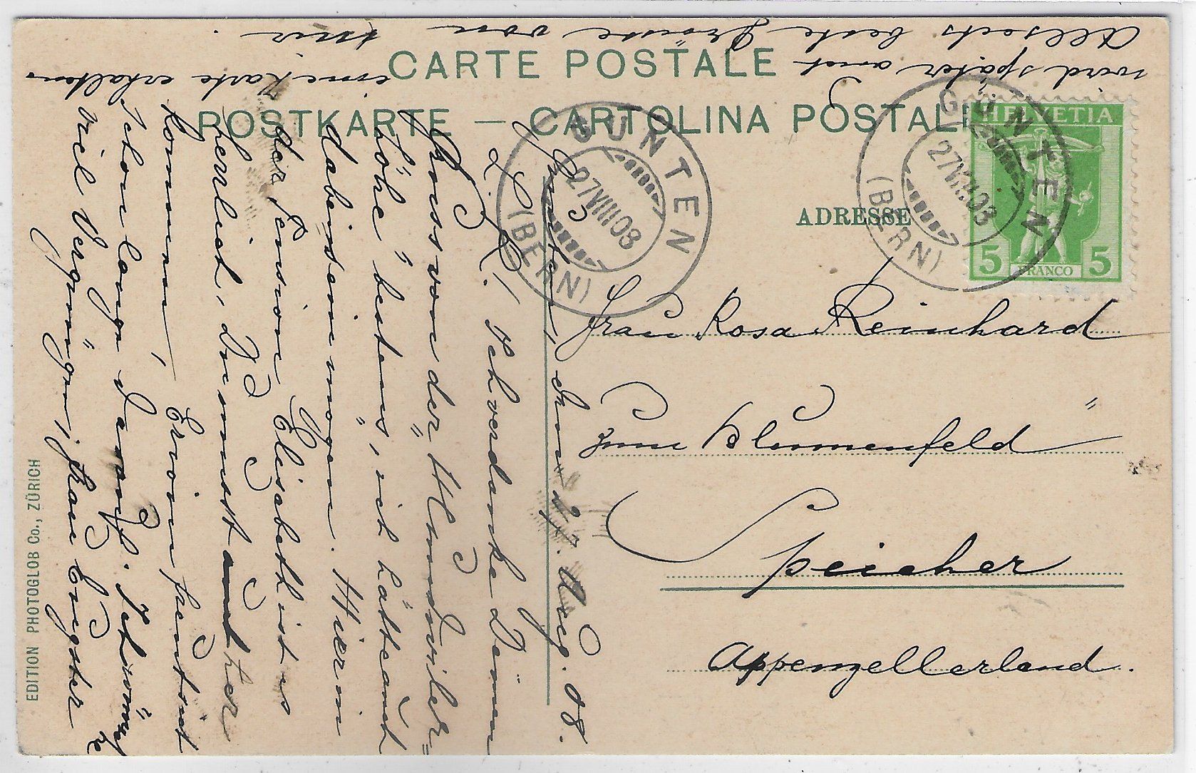 Cartoline postali: Thun - Park-Hotel - Litho – Usato da Ettingen venduto da Kartenplanet 1