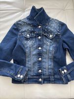 Jeans-Jacke Damen blau Casual-Look Gr. S/36