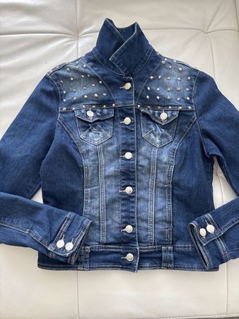 Jeans-Jacke Damen blau Casual-Look Gr. S/36