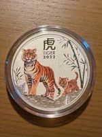 5 Oz Silbermünze Lunar 3 Tiger 2022 Color