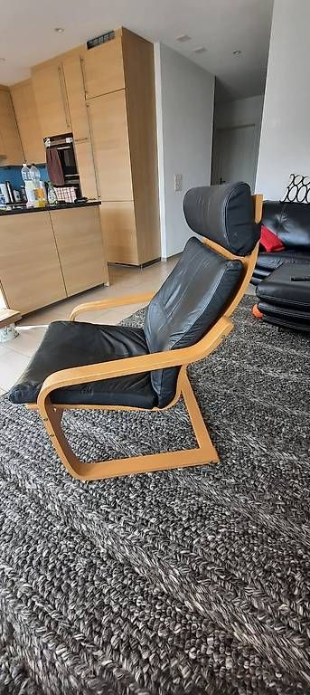 Ikea Poltrone: Schwingsessel Poeng Leder – Usato da Maur venduto da chr_kbm7 1