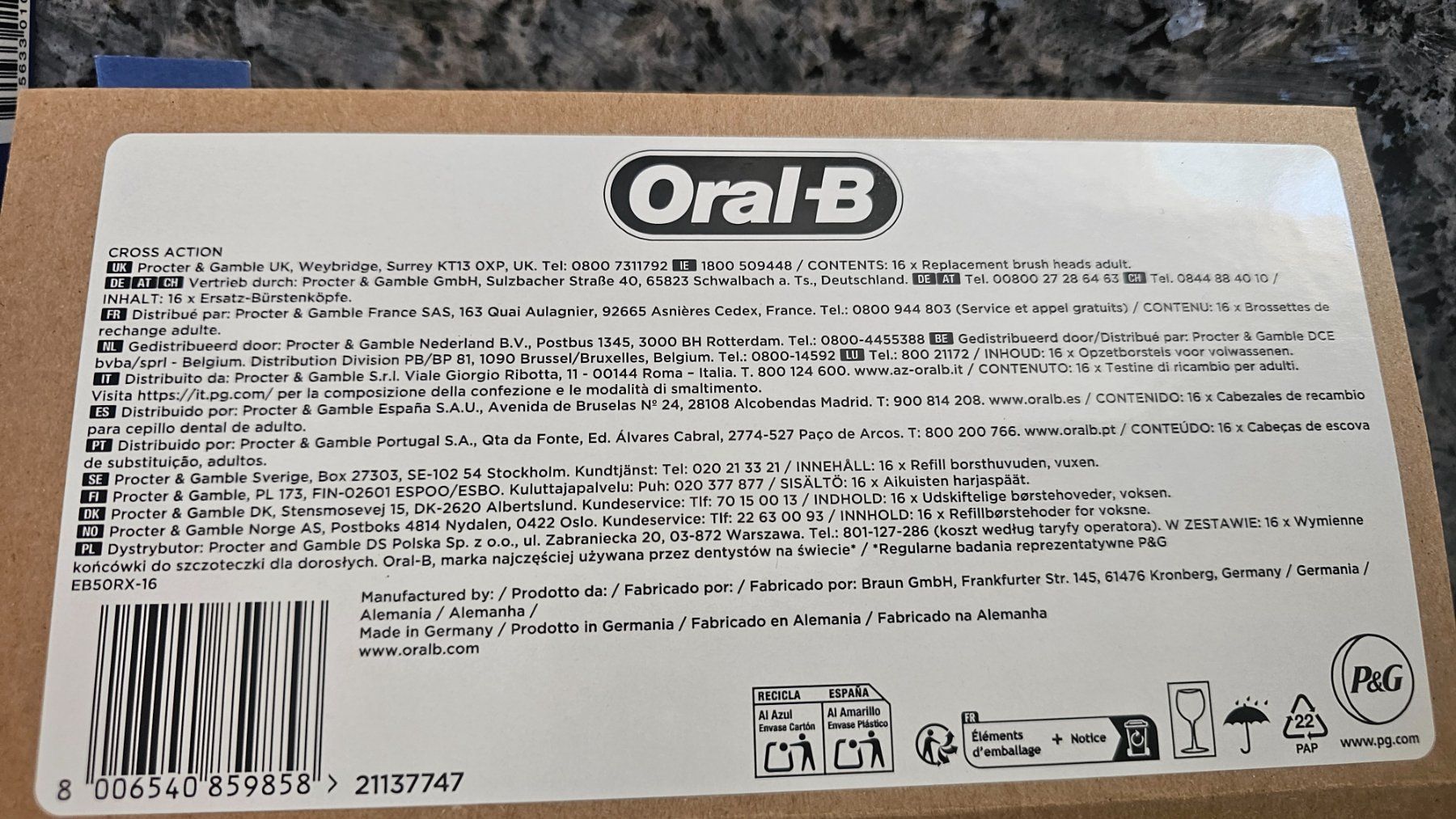 Oral B Zahnpflege: Zahnbürstenkopf  Oral B 16.Stück – Neu und originalverpackt aus Chur von Norbi7 2
