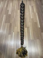 Vintage Schweizer Staatsriemen mit bunten Wollquasten, 60er