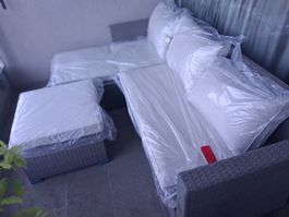 NEUES LoungeSet Denver Rattanstil Garten Balkon Sofa M