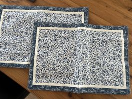 Tisch Set Stoff neu 10 Stk-Top Qualität, bl / ws