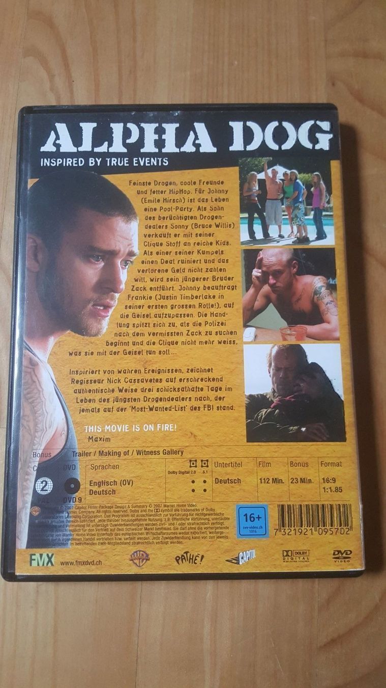 Tutti i DVDs: DVD Alpha Dog – Usato da Dierikon venduto da sanpaplo 1