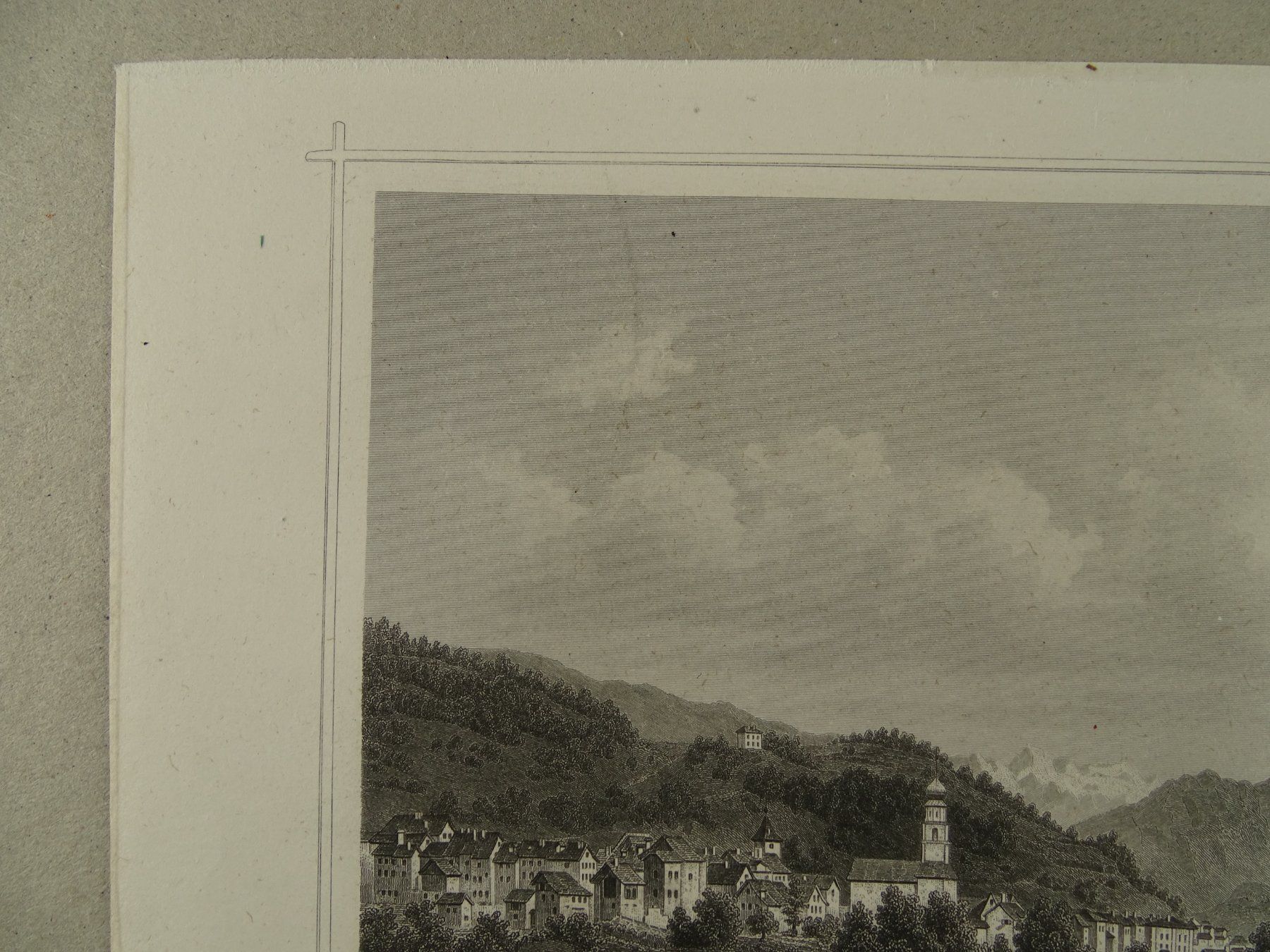 Incisioni: THUSIS, STAHLSTICH NACH ROHBOCK 1870 – Usato da Grüningen venduto da Kartensammler 2