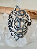 Vintage Silberschmiede Ring & keltischem Knotenornament G53