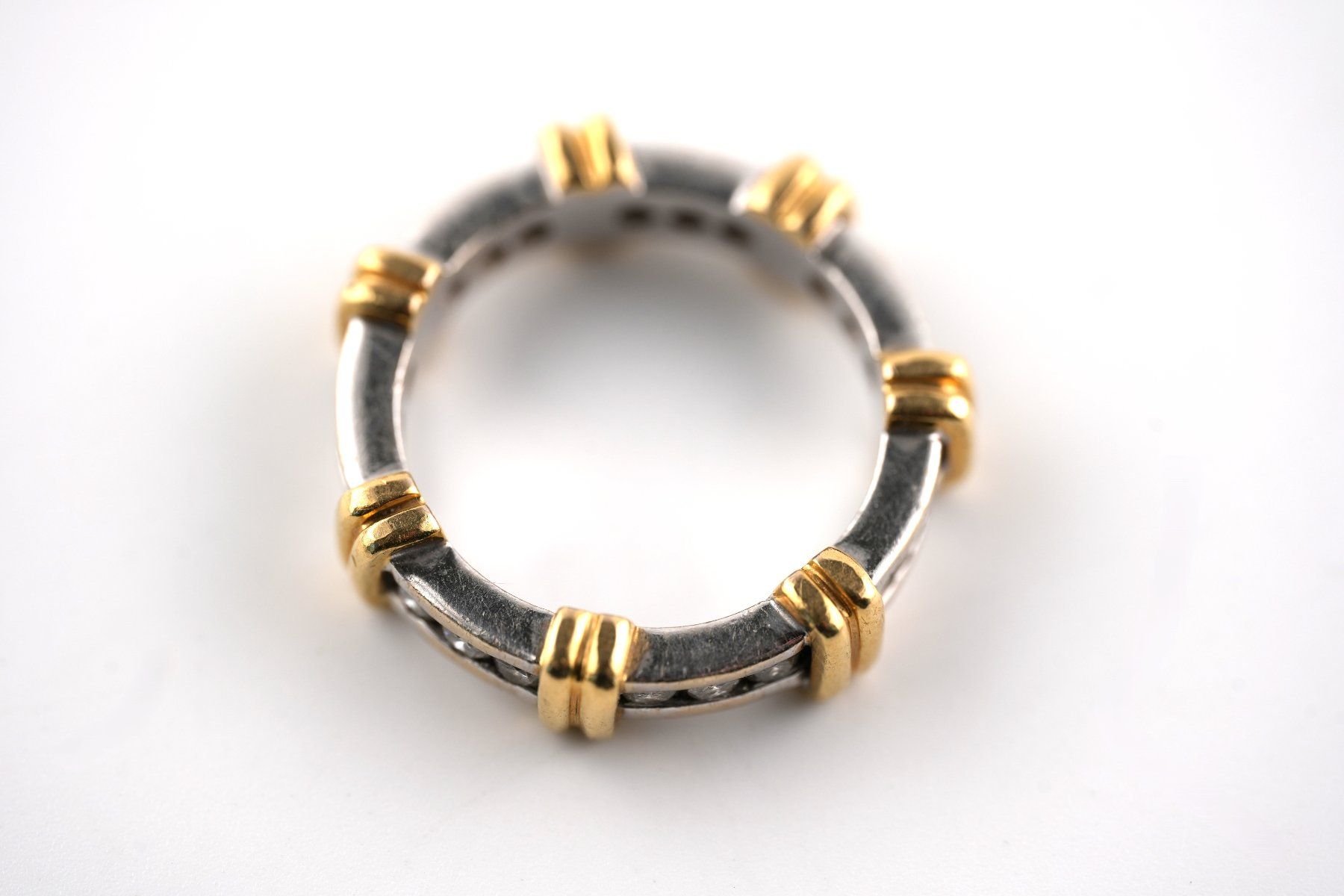 Anelli: Goldring 18K Bicolor mit Diamanten – Usato da Basel venduto da Edelmetallhaus24 3