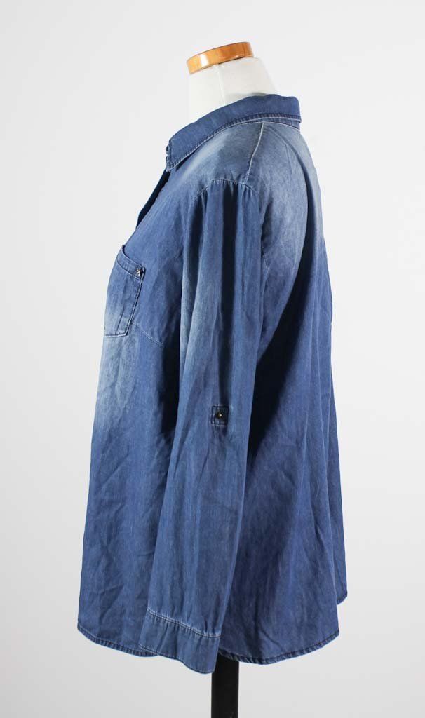 Ulla Popken Blusen: Ulla Popken Jeansbluse Gr. 46/48 – Neu (gemäss Beschreibung) aus Belp von caramel-secondhand 4