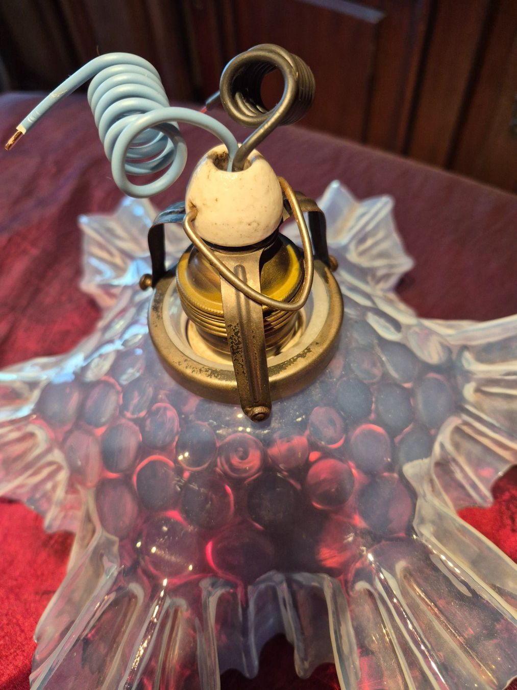 Lampade: Lampe ancienne en verre opalescent – Usato da charmoille venduto da mir_my9f 1