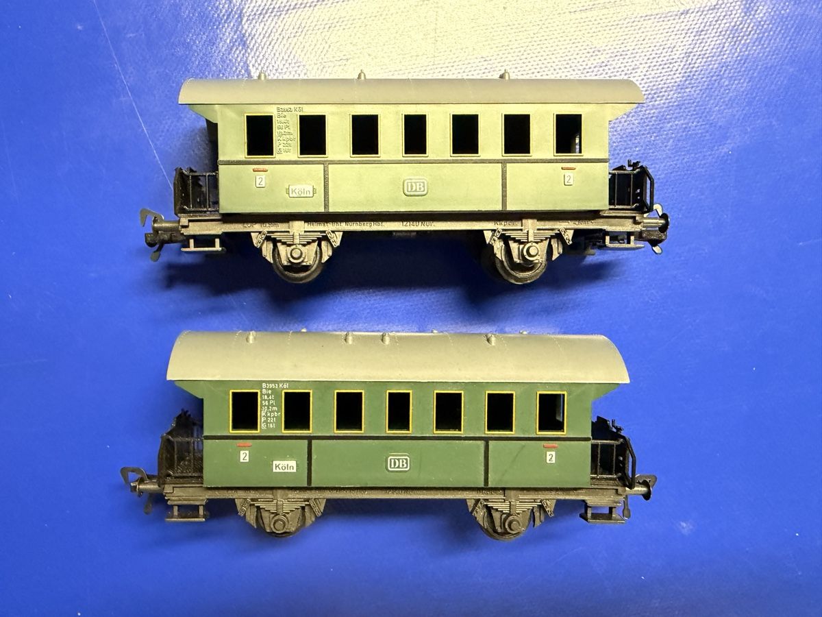 Fleischmann Modellini di ferrovie: 2x DB Personenwagen, Fleischmann – Usato da Frick venduto da Freddoo93