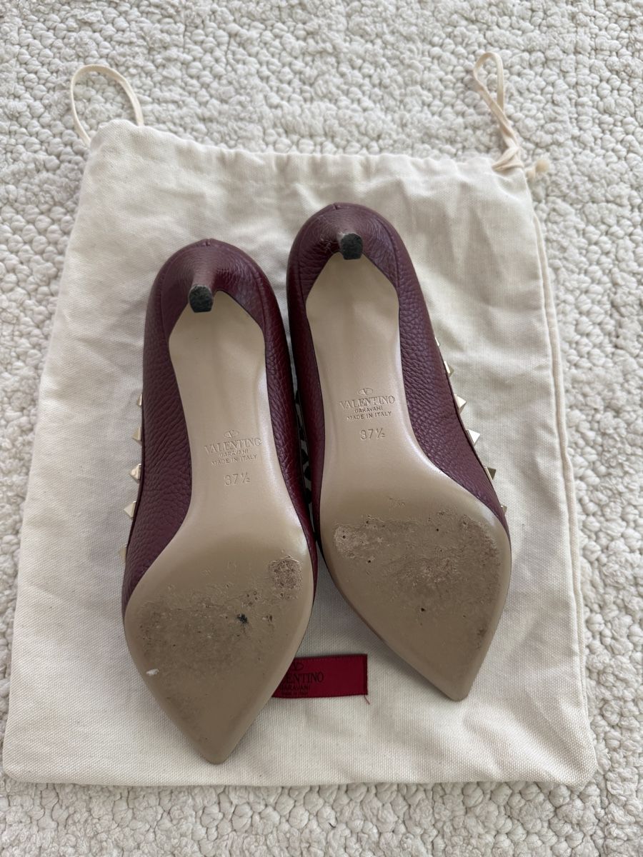 Valentino Scarpe da donna: Valentino Rockstud Heels Bordeaux Leather Size 37.5 EU – Usato da Luzern venduto da prelovedfashion_99 3