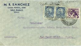 Zeppelin, Mai 1935, Rückfahrt von der 6. SA-Fahrt bras. Post
