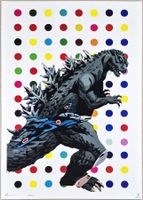 Death NYC Pop Art Druck " Hirst Roy Lichtenstein Godzilla