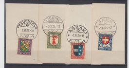 Pro Juventute 1926 sur fragment oblitéré premier jour