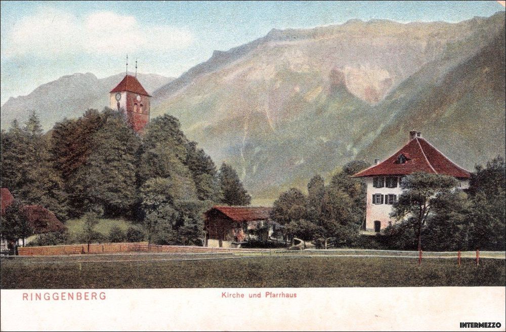 Ringgenberg BE // Kirche und Pfarrhaus ca. 1910 Kaufen auf Ricardo