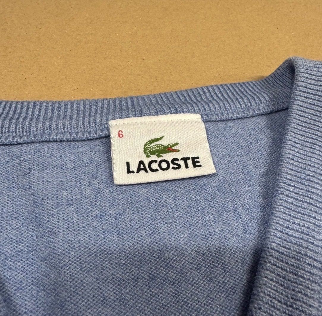 Lacoste Maglioni & Felpe: Lacoste Pullover Wolle V-Ausschnitt Babyblau Hellblau – Usato da Zürich venduto da cyrilnoah 3