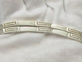 Vintage Kette Collier Silber 925 Labyrinth Muster 45 cm