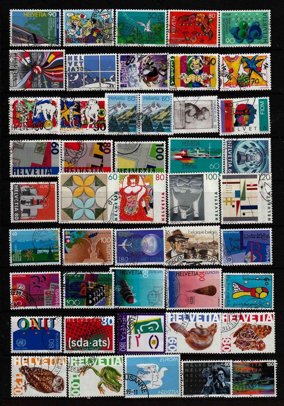 Tutti i francobolli: 1992 - 1995 Schweizer Werbemarken – Usato da Arlesheim venduto da gaugi43