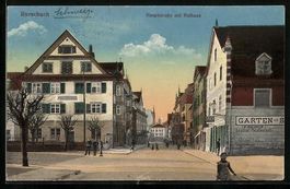 Rorschach, Hauptstrasse mit Rathaus und 