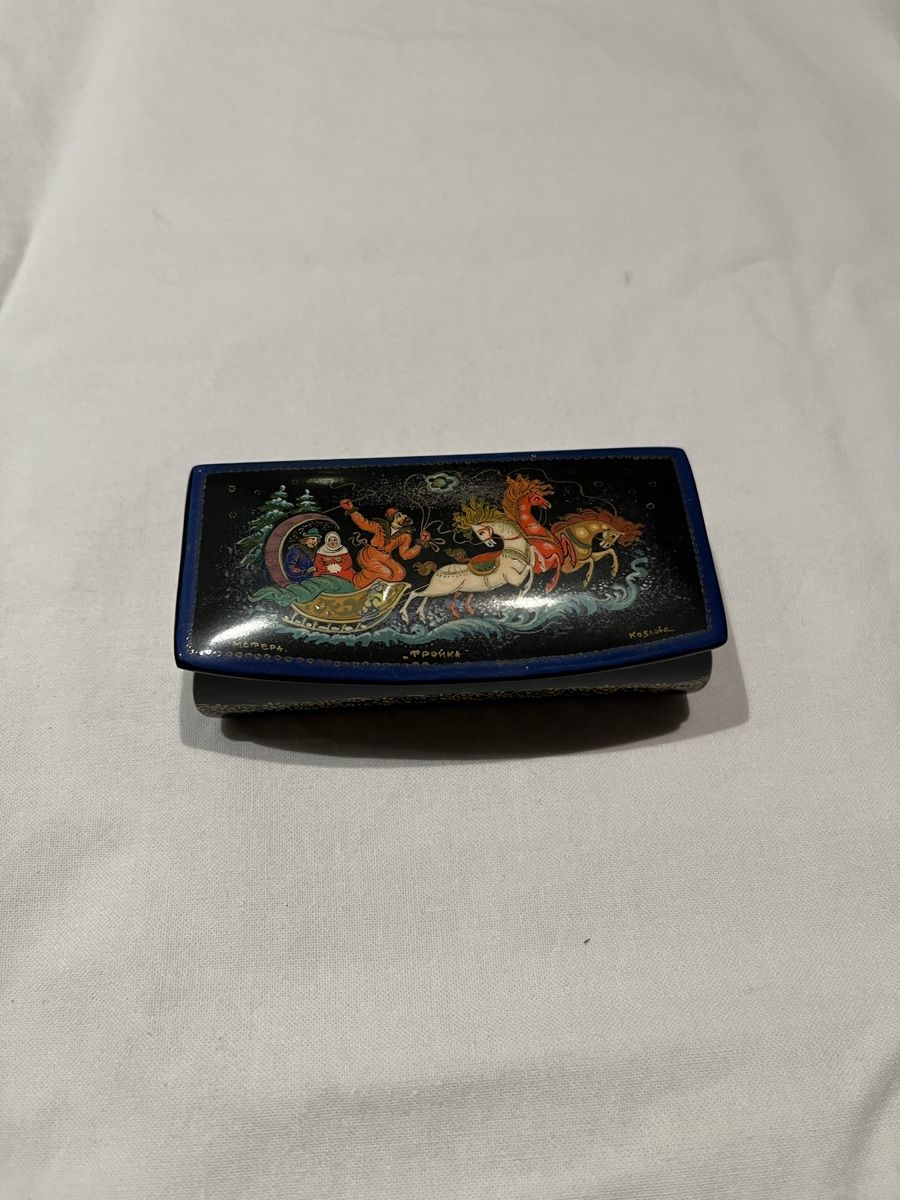 Tutte le decorazioni: Russische Lackdose Schmuckdose Vintage – Usato da Basel venduto da WissenToGo