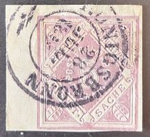 Norddeutscher Postbezirk 1868 - 1/4 Gr. lila gestempelt